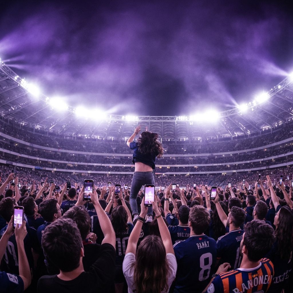 Sports fans in stadium